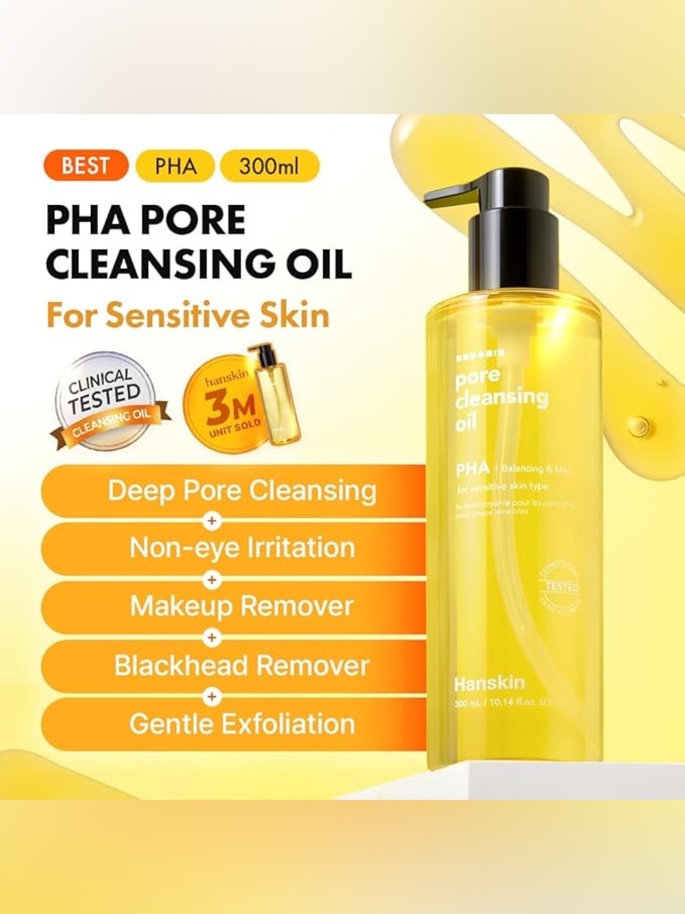 Hanskin Pore Cleansing Oil - 300ml - Picture 2 of 3